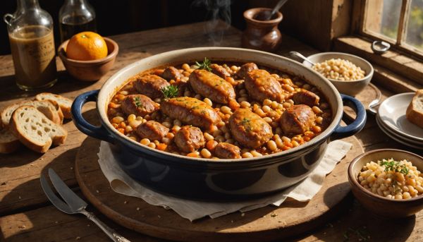 Déguster un délicieux cassoulet traditionnel fait maison